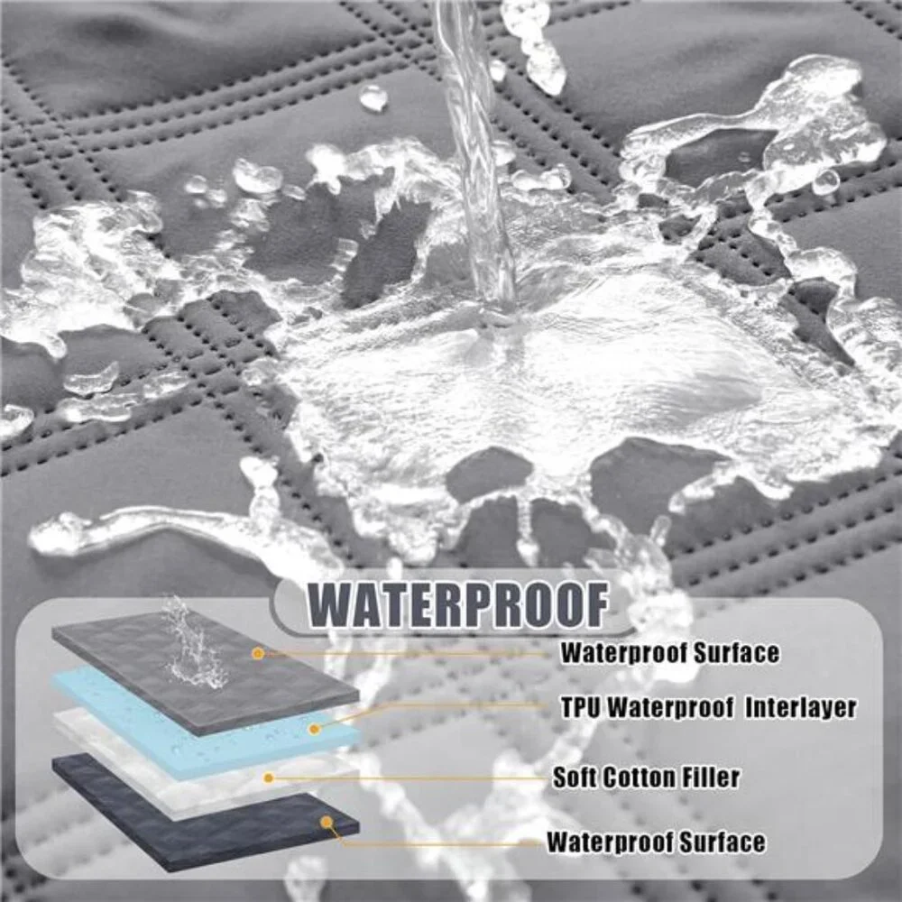 Waterproof Dog Bed Cover Blanket 52x82 Soft Reversible Pet Blanket Gray Comfy NW - Picture 2 of 7